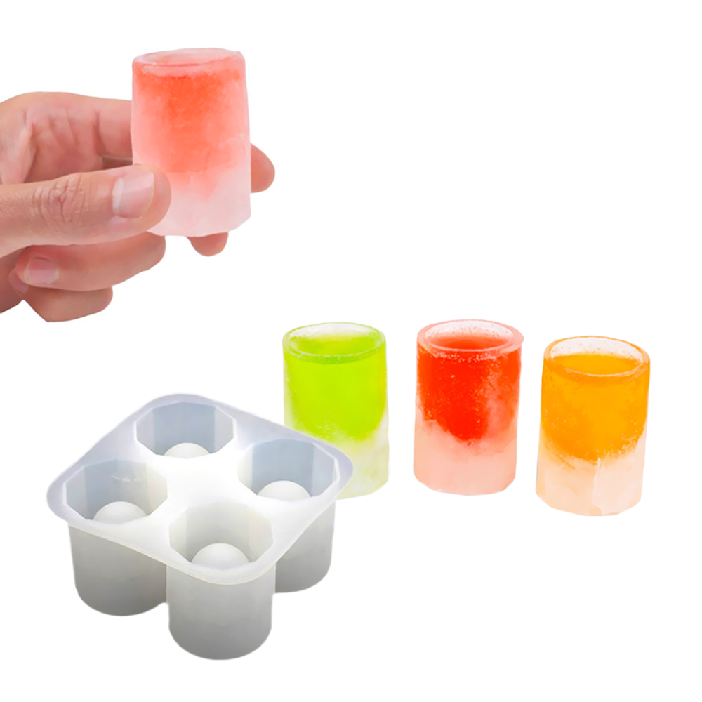 Frozen Ice Shot Glasses 4 x Chiller Set Colourblocker