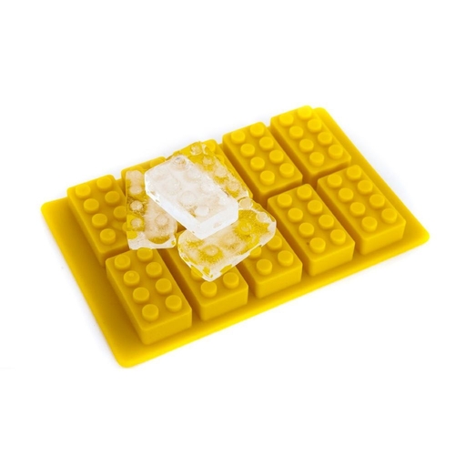 Silicone Lego Brick Building Block Ice Block Baking Mould Tray - Yellow