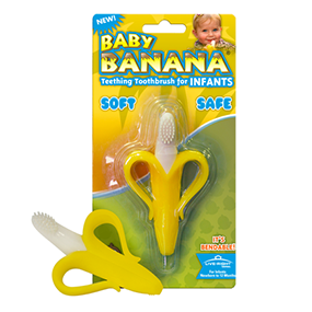 Baby Teething Toothbrush Banana Shape Teether Toy 