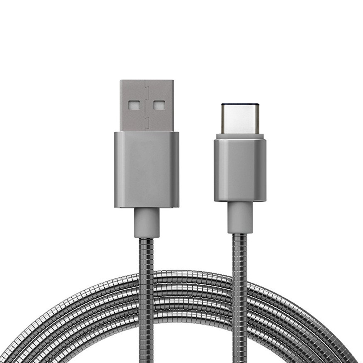 1m USB Type C Flexible Stainless Steel Data & Sync Charger Cable