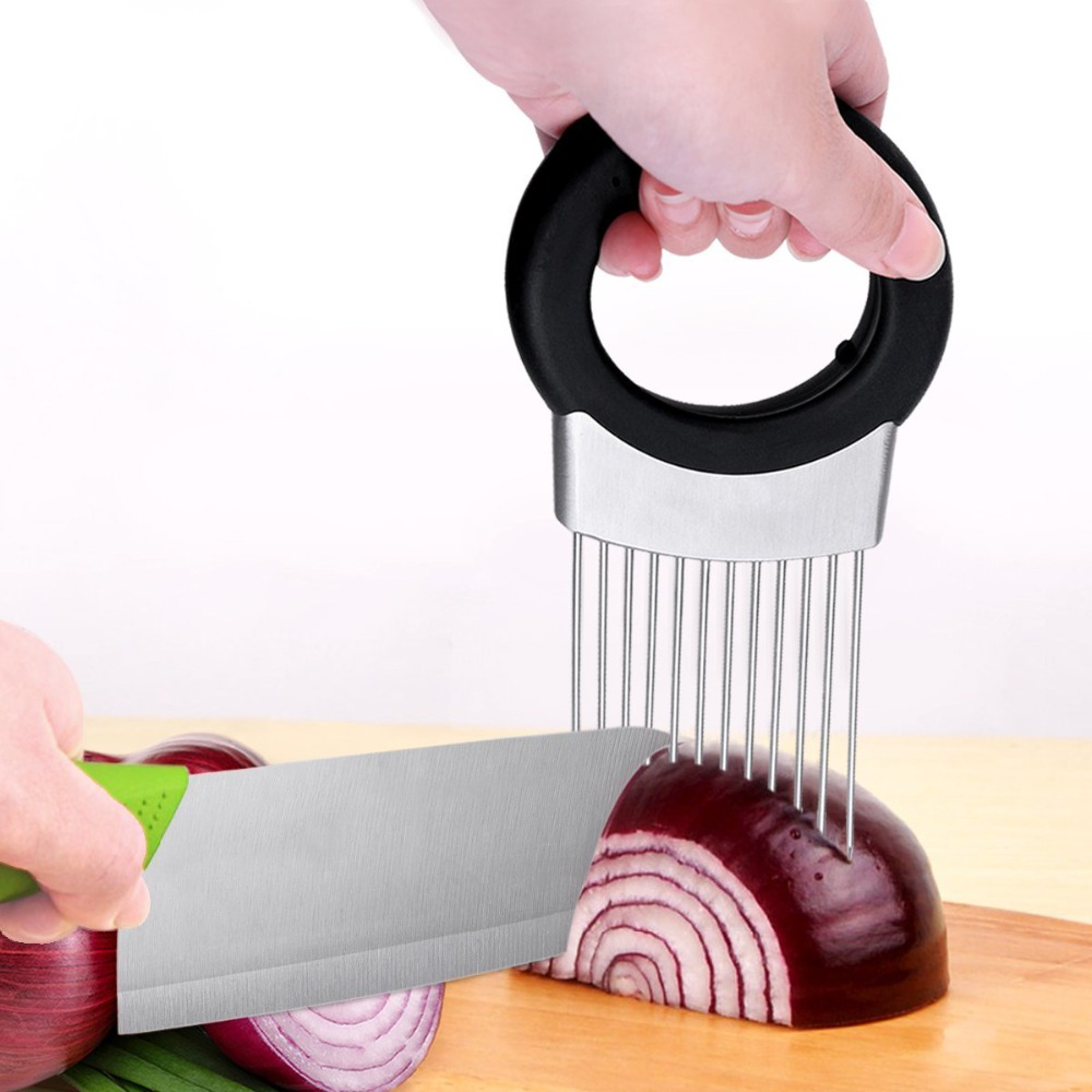 Orblue All-In-One Onion Holder - Onion Slicer and Chopper with