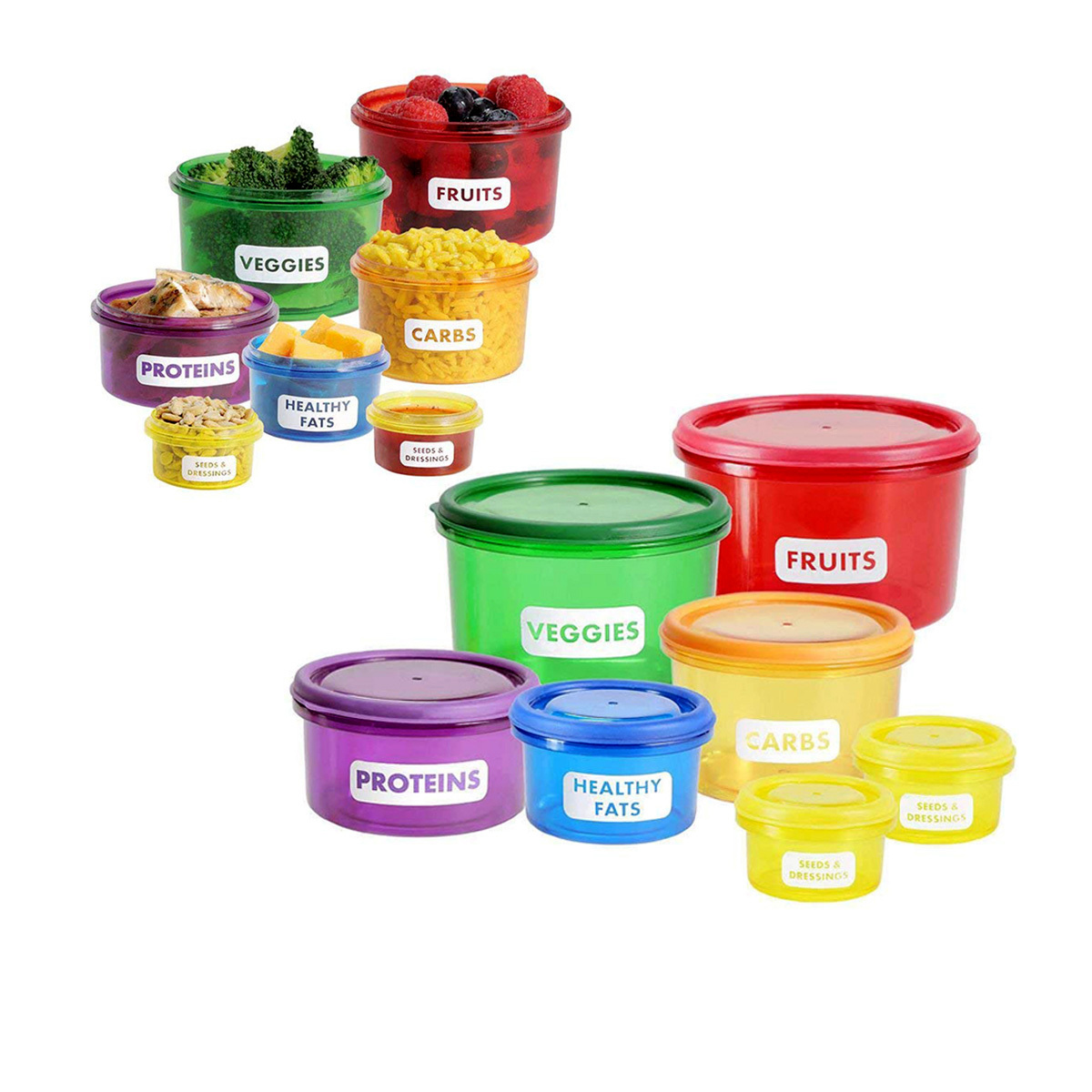 portion control storage containers