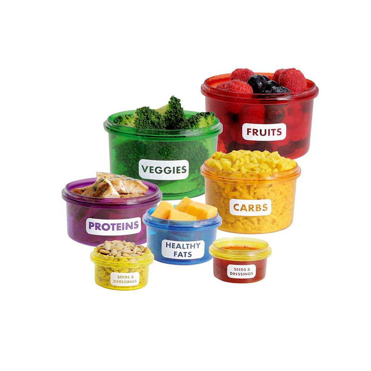 portion control storage containers