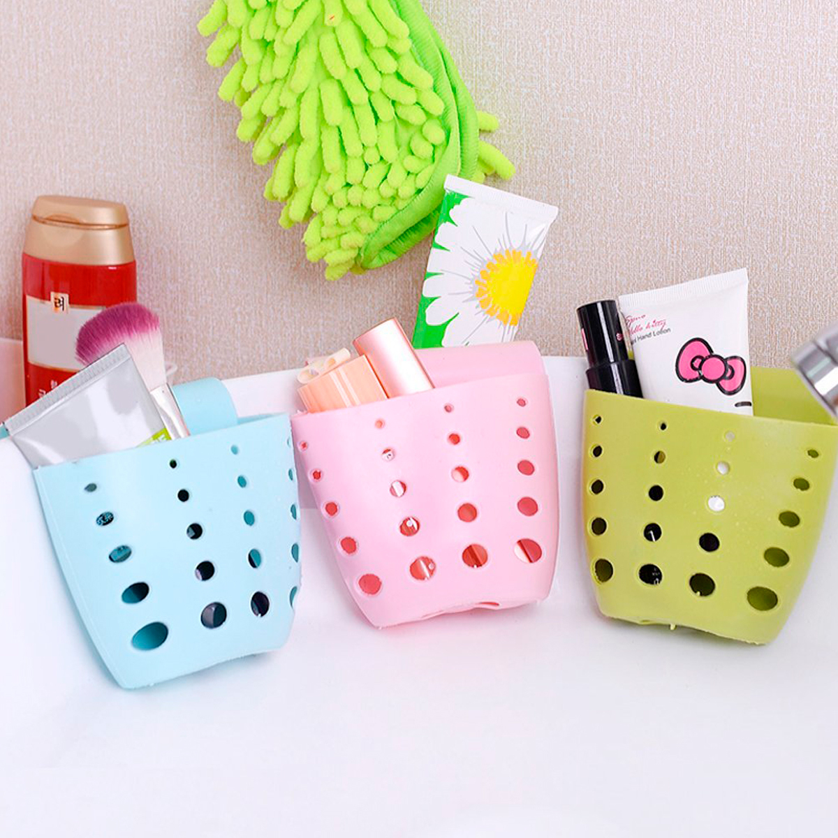 Portable Home Kitchen Hanging Drain Bag Basket Bath Storage Tools Sink