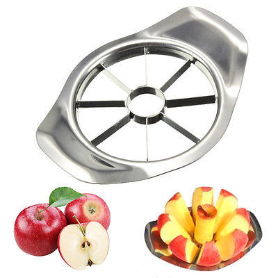 Chopper Corer Cutter Sharp Food-Grade 304 Stainless Steel Blades Heavy-Duty Kitchen Tool with Easy-Grip Handle for Extra Safety Handheld Fruit and Vegetable Wedger SA Products Apple Slicer 