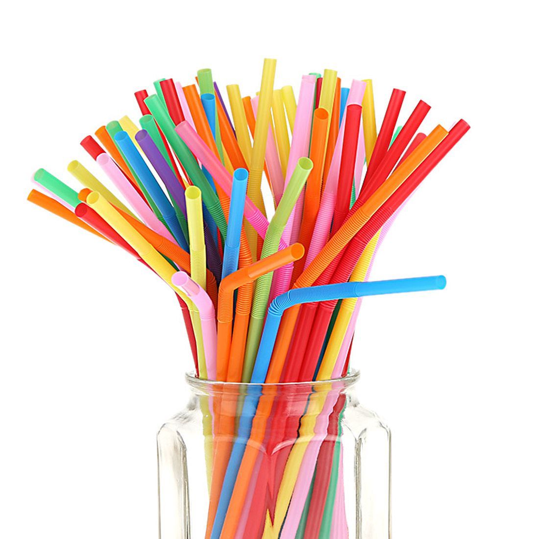 100pcs/Pack Colorful Party Straws