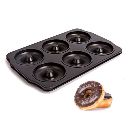 6 Part Professional Non-Stick Bagel and Donut Making Mould Pan