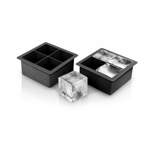 2 x Supa-Chill Silicone Jumbo Rocks, Whisky Cocktail Blocks Ice Cube Trays