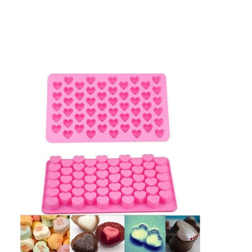 55 Heart Cake Chocolate Cookies Ice Cube Soap Silicone Mold Tray Baking Mould