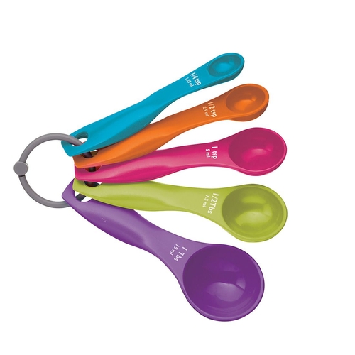 5pcs Multi Color Plastic Measuring Spoons Cups Set Baking Tools