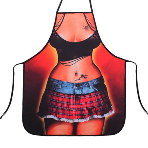 Cartoon Comic Kitchen Cooking Apron (Skirt Girl)