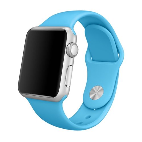 Soft Silicone Sport Style Replacement iWatch Strap Band for Apple Wrist Smart Watch (Blue/42mm)