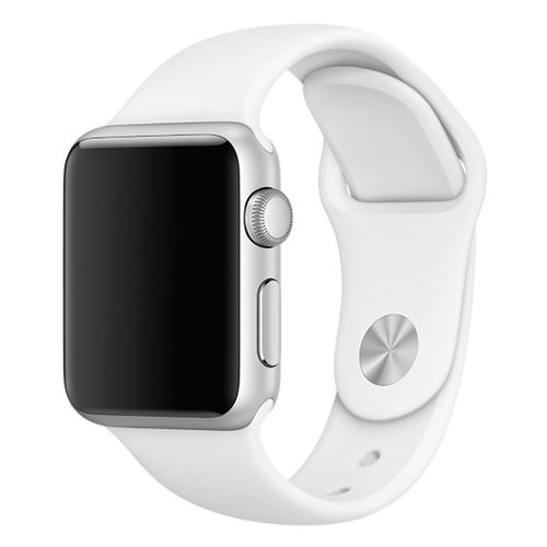 Soft Silicone Sport Style Replacement iWatch Strap Band for Apple Wrist Smart Watch (White/42mm)