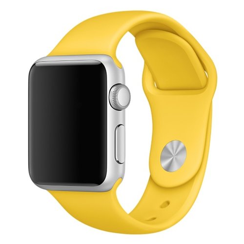 Soft Silicone Sport Style Replacement iWatch Strap Band for Apple Wrist Smart Watch (Yellow/42mm)