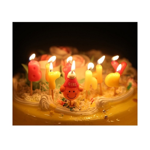 5pcs Colored Candles Birthday Cake Party Supply Celebration Parties Decoration