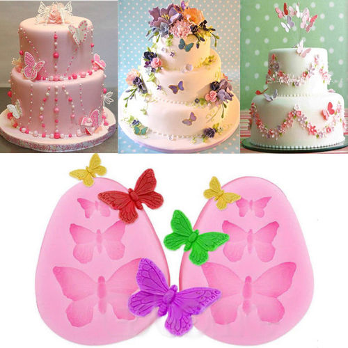 3D Butterfly Lace Fondant Cake Sugarcraft Mold Silicone Decorating Mould Tools