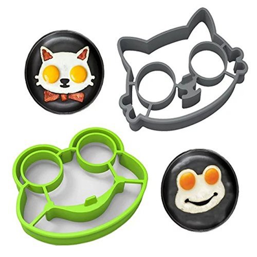 Non Stick Silicone Fried Egg Molds (Cat & Frog)