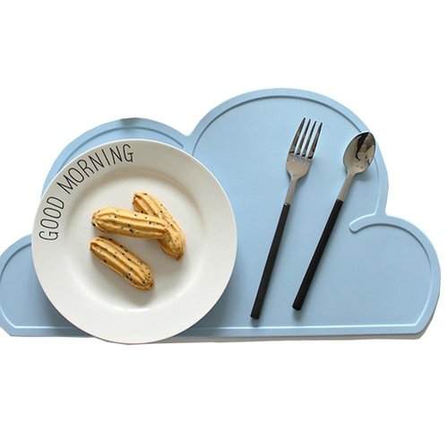 Food Grade Silicone Slip Resistant Cloud Placemat for Baby/Kid/Children