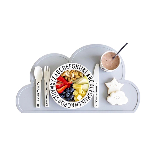 Food Grade Silicone Slip Resistant Cloud Placemat for Baby/Kid/Children