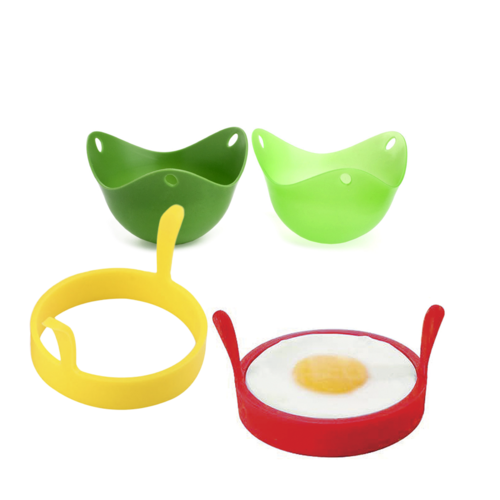 Egg Poachers and Fried Egg Silicone Rings Perfect Egg Frying Pack