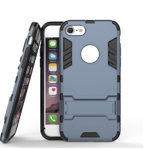 iPhone 7 Case, HEAVY DUTY Iron Case Premium Shockproof Kickstand Bumper [MILITARY DEFENDER] Full-body Rugged Dual Layer Cover