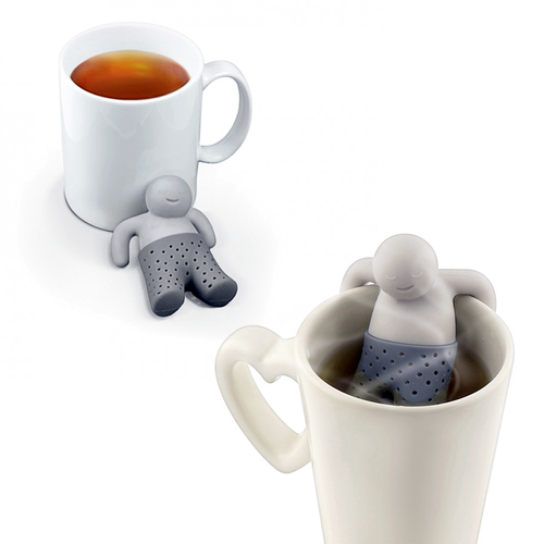 2 x Silicone Sir Herbal Tea Man Loose Leaf Infusers