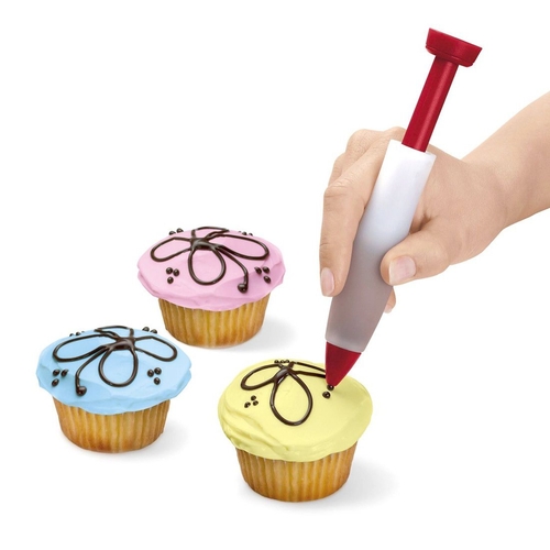 Silicone Cake Pen DIY Pastry Cookie Decorating Cream Syringe Pen Baking Tool