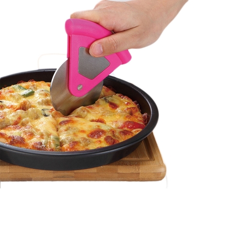 Pizza Cutter, Newness Mini Pizza Cutter and Wheel with Plastic Handle, Handheld Pizza Cutter Wheel with Stainless Steel Blade for Home, Pizza Lovers