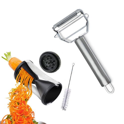 Ultimate Prep Chef Peeler and Garnish Grater Kitchen Tools with Free Gadget Cleaner