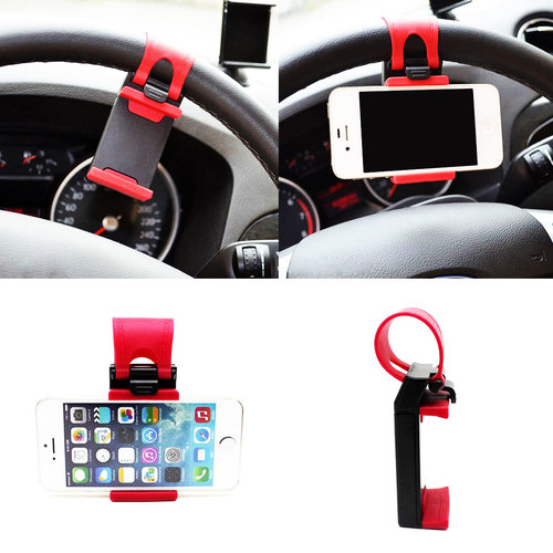 Smartphone iPhone Android Steering Wheel Handsfree Car Mount Holder