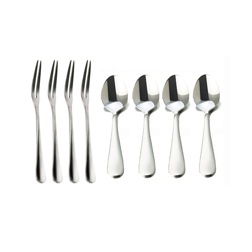 Stainless Steel Table Serving Spoons and Forks Set (Set of 8)
