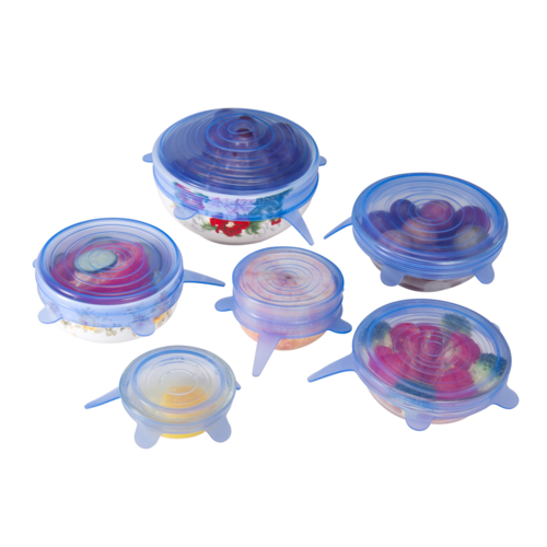 6 Eco Friendly Silicone Food Cover Stretch Storage Sealing  Lids Fresh Seal Keepers