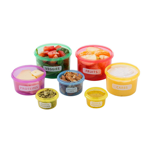7 Piece Portion Control Container Set Meal Prep Healthy Containers Storage Pack
