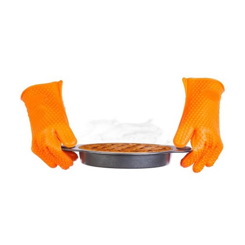 Kitchen Oven Safe Heat Resistant Pot Holder BBQ Safety Protection Glove Set 