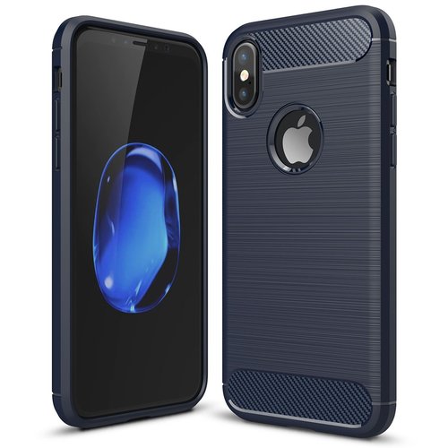 iPhone X Carbon Fibre Full Protection Cover Drop Safe Shock Absorbing Back Case