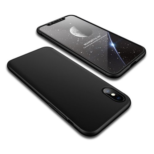 Ultra-Slim iPhone X Full Protection Case -360 Degree Impact Resistant - Shockproof Protection Cover (Black)