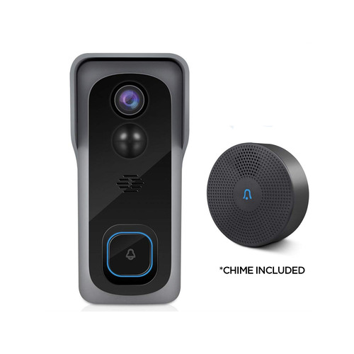 Wireless Security Doorbell Video Camera with 1080HD Night Vision - Waterproof Motion Sensor Detection - Wifi iOs Android - Includes Wire-Free Chime