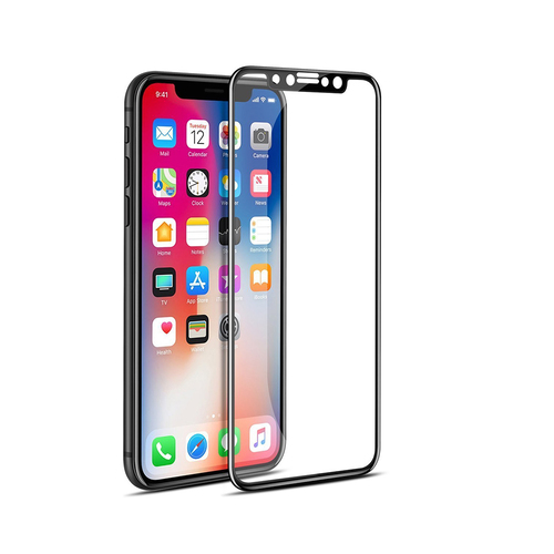 Black For iPhone X Tempered Glass 3D Full Screen Protector