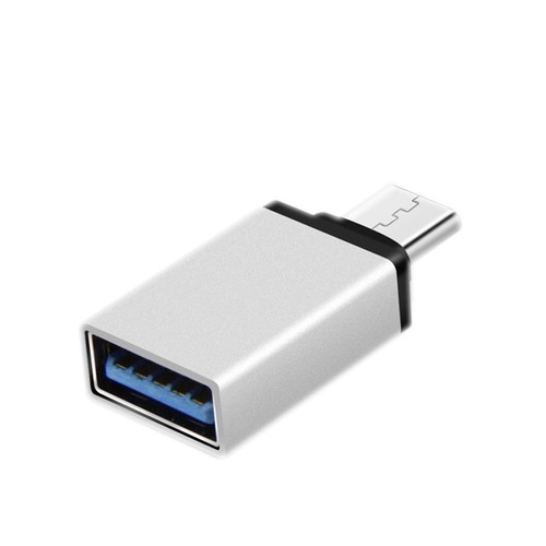 Silver Type C to USB 3.0 Adapter For Samsung Note 8 S8 S8+, MacBook Pro