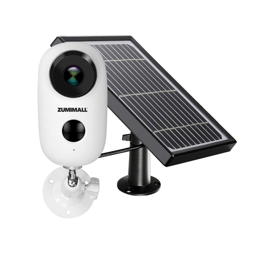 Wireless Security Camera Outdoor Solar Power Kit - Smart WIFI Surveillance System - Waterproof HD Night Vision Motion Detection System