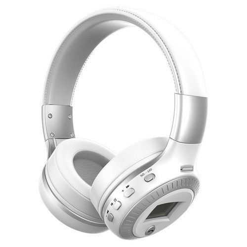 B-19 Wireless Over The Ear Bluetooth Headphone - Foldable Design with in-built Handsfree Mic (White)